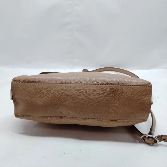 GUCCI Bamboo Turn-Lock Beige Leather Top Handle Front Flap Closure Shoulder Bag - Picture 5 of 9